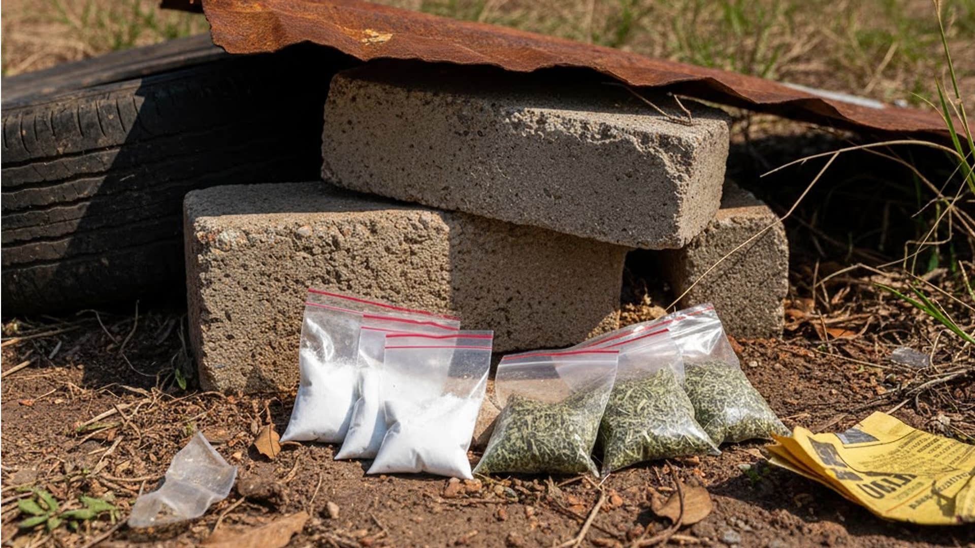 Cocaína, maconha e dinheiro são encontrados debaixo de entulhos