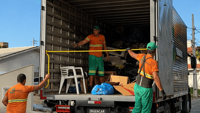 Coleta seletiva recolhe mais de 25 toneladas na primeira semana em Tubarão