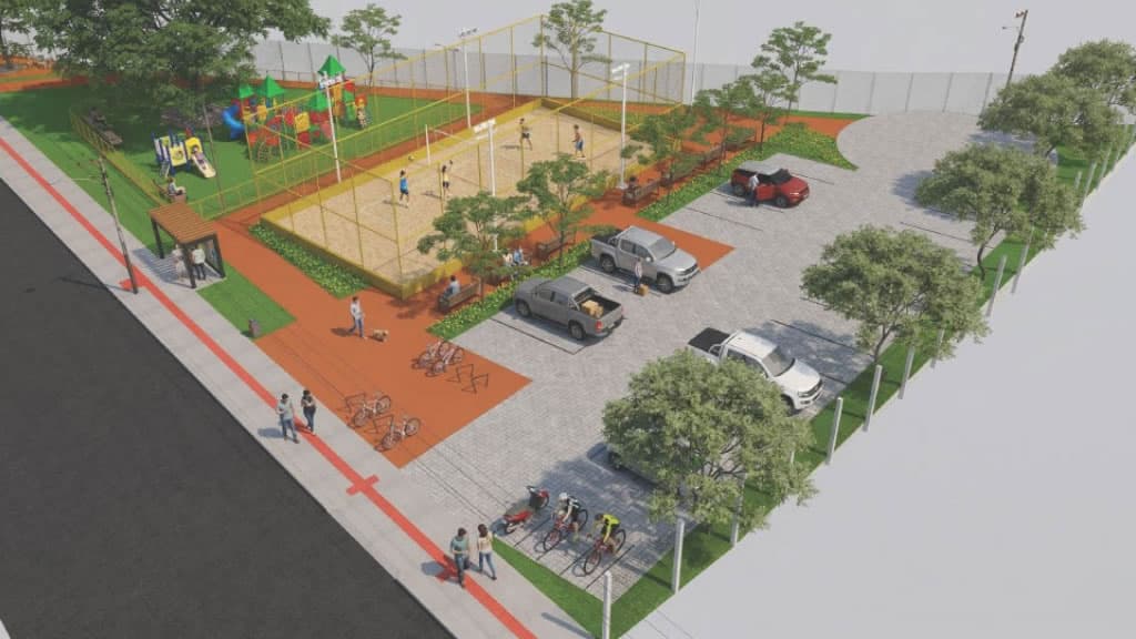 Bairro São Martinho vai ganhar nova praça com quadra, parquinho e pista de caminhada