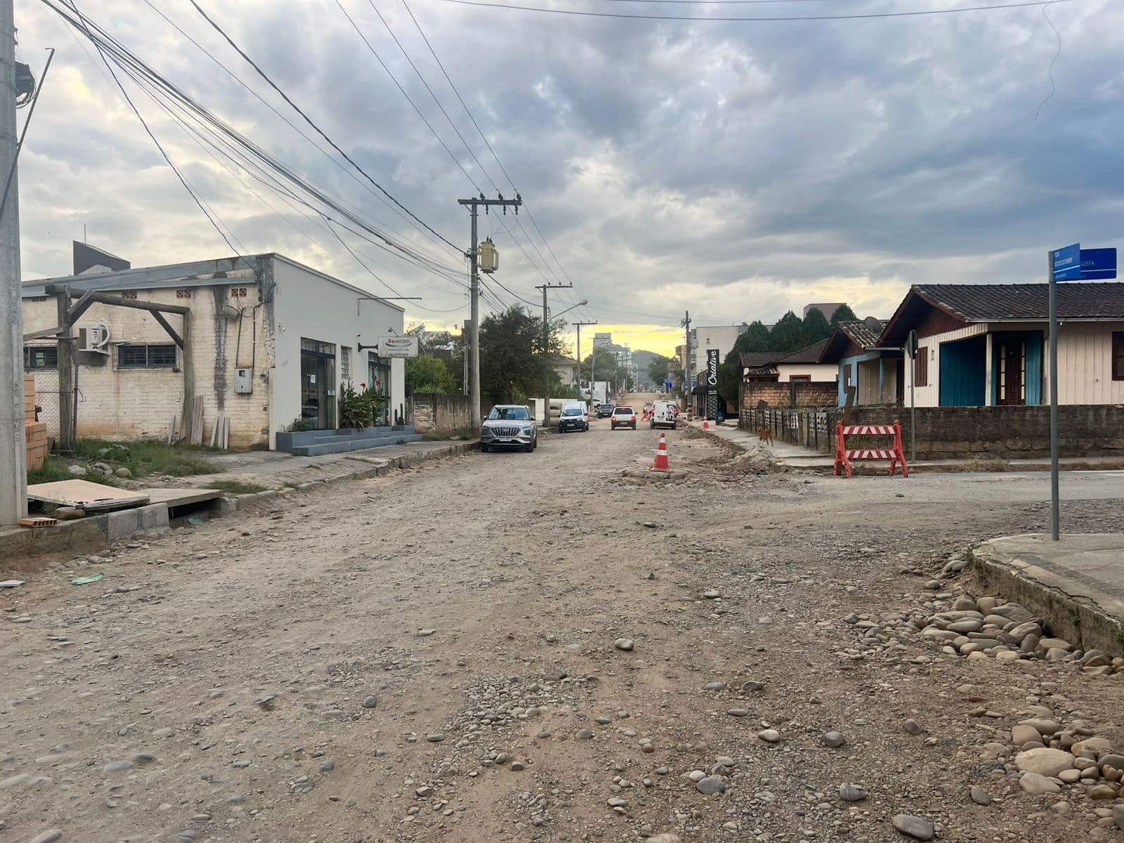 Braço do Norte abre quatro frentes de pavimentação em diferentes pontos da cidade