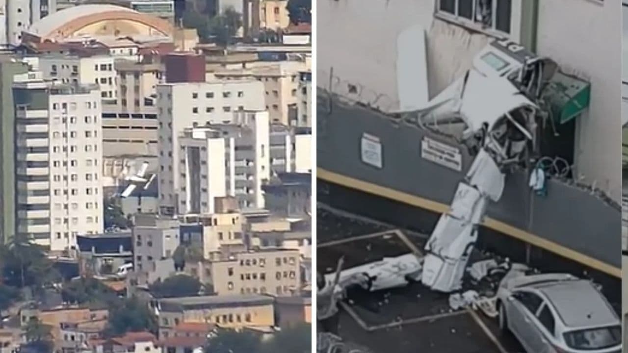 ▶️ Avião cai após decolagem, atinge prédio e deixa dois mortos em Minas Gerais