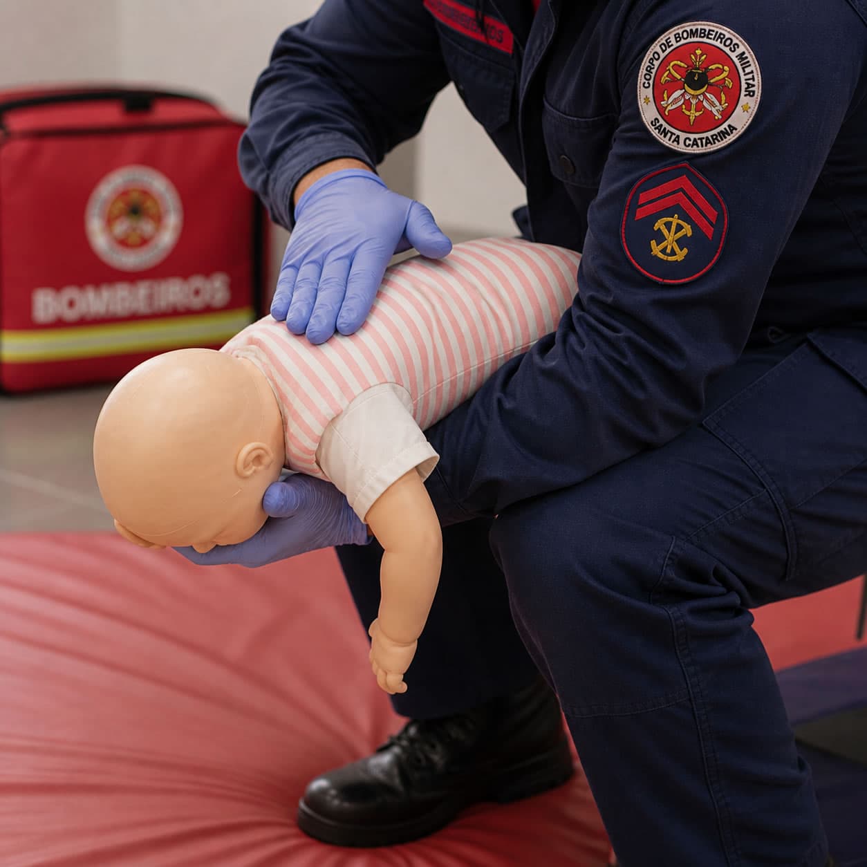 Bombeiros abrem inscrições para curso gratuito sobre engasgo em bebês