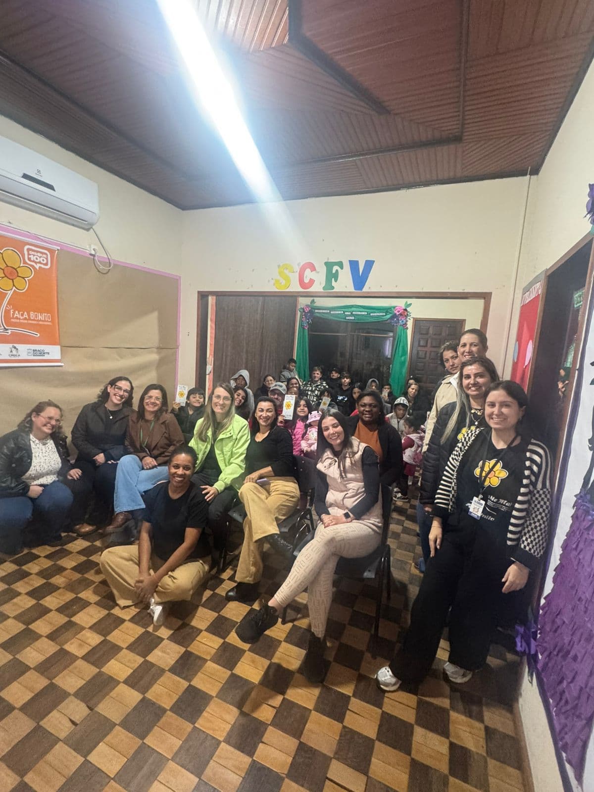 Serviço social promove noite de integração com famílias de Braço do Norte