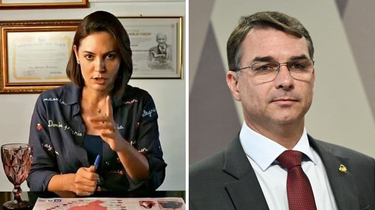 Michelle expõe atrito com Flávio Bolsonaro e diz ter sido "humilhada" pelo enteado