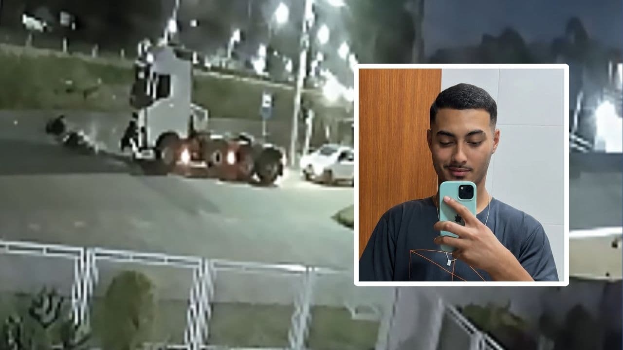 ▶️ Jovem morre após colisão entre moto e caminhão na marginal da BR-101