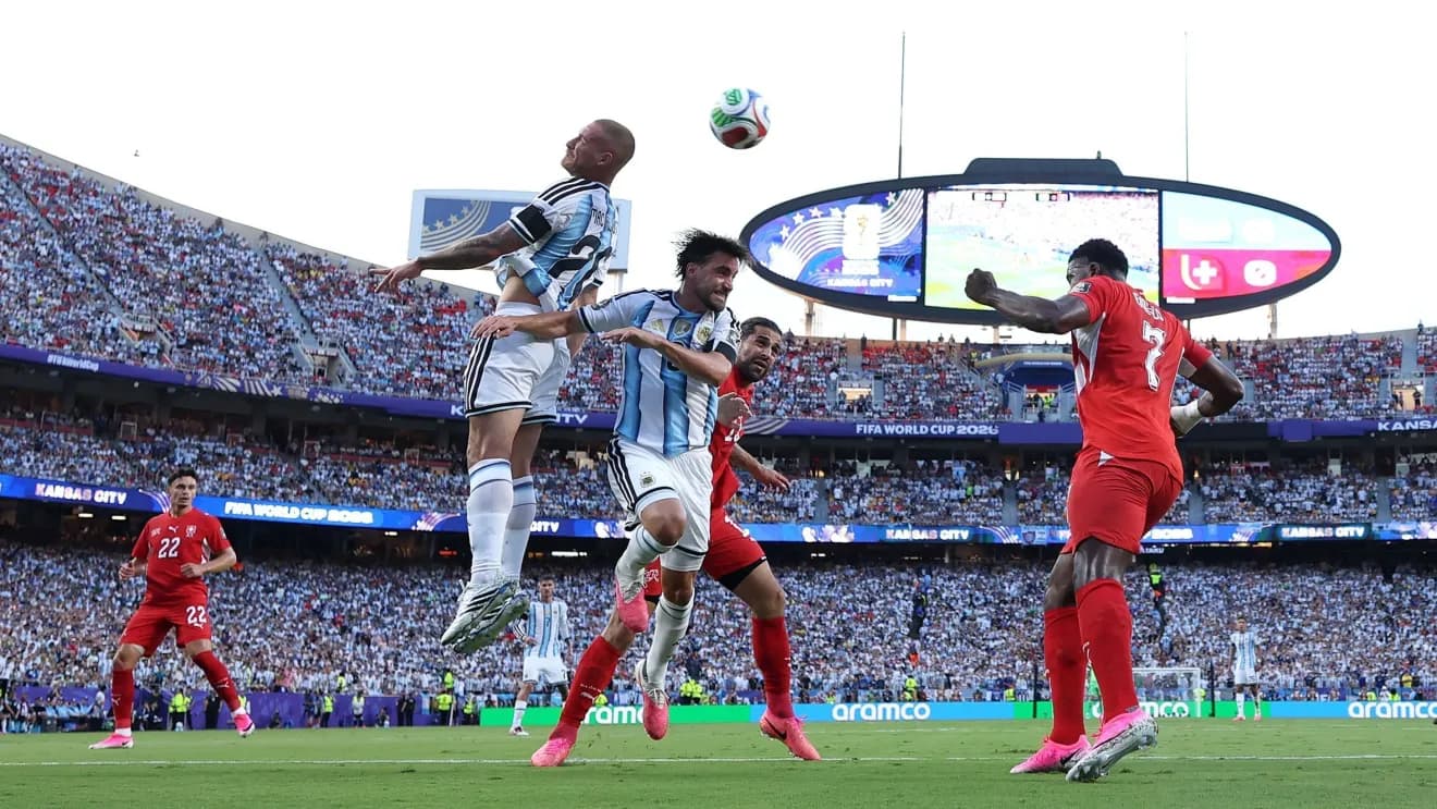 Argentina vence a Suíça na prorrogação e enfrenta a Inglaterra na semifinal da Copa