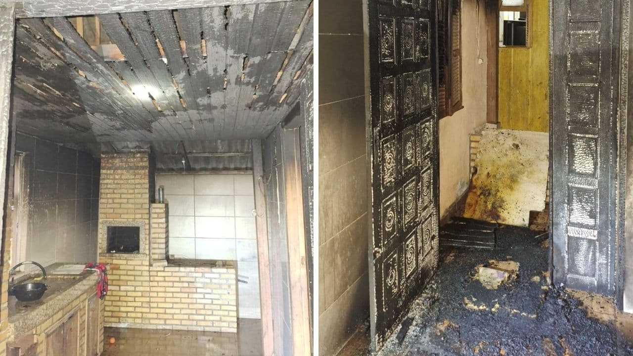 Moradores controlam incêndio em residência antes da chegada dos bombeiros