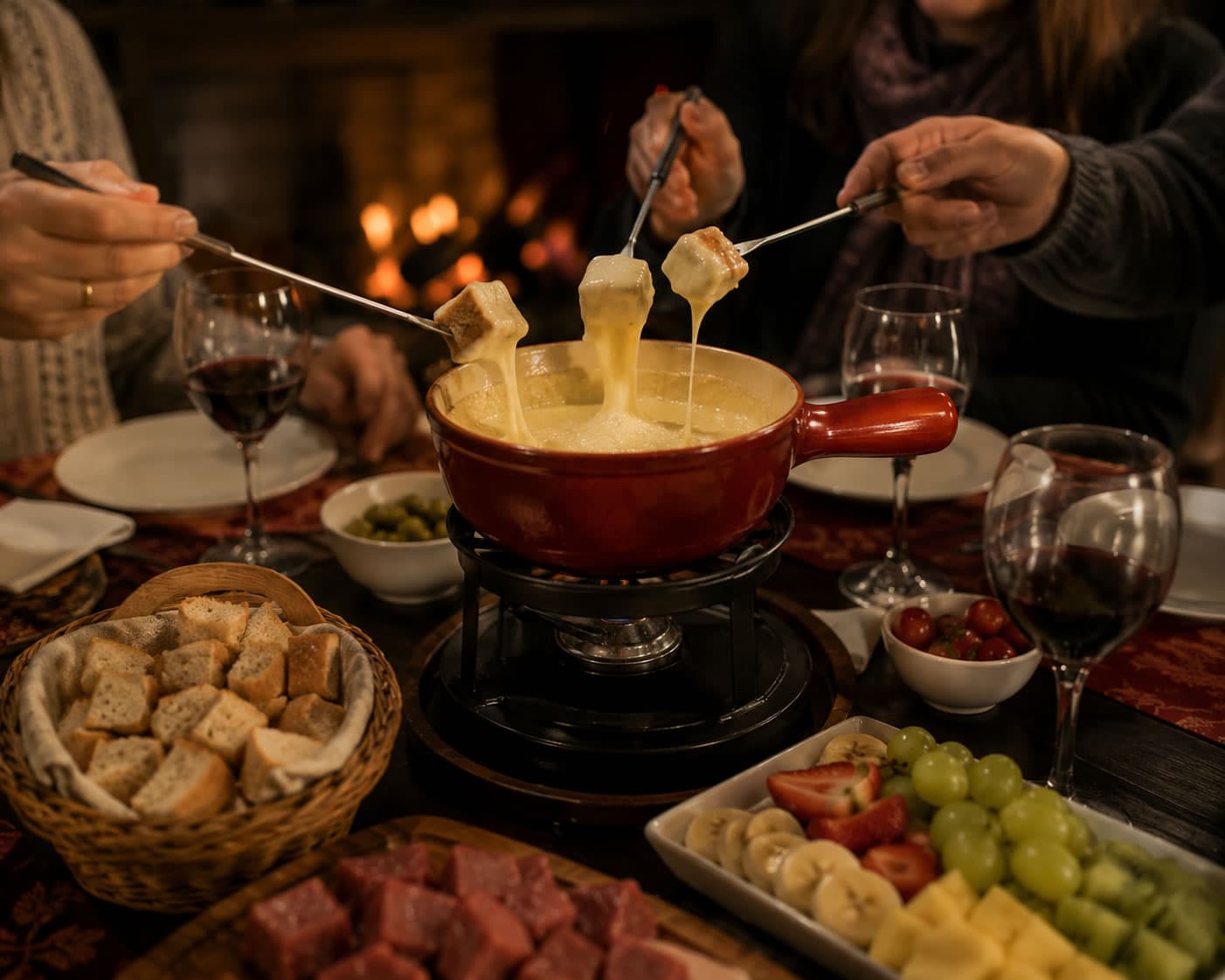 Fondue, comida e experiência
