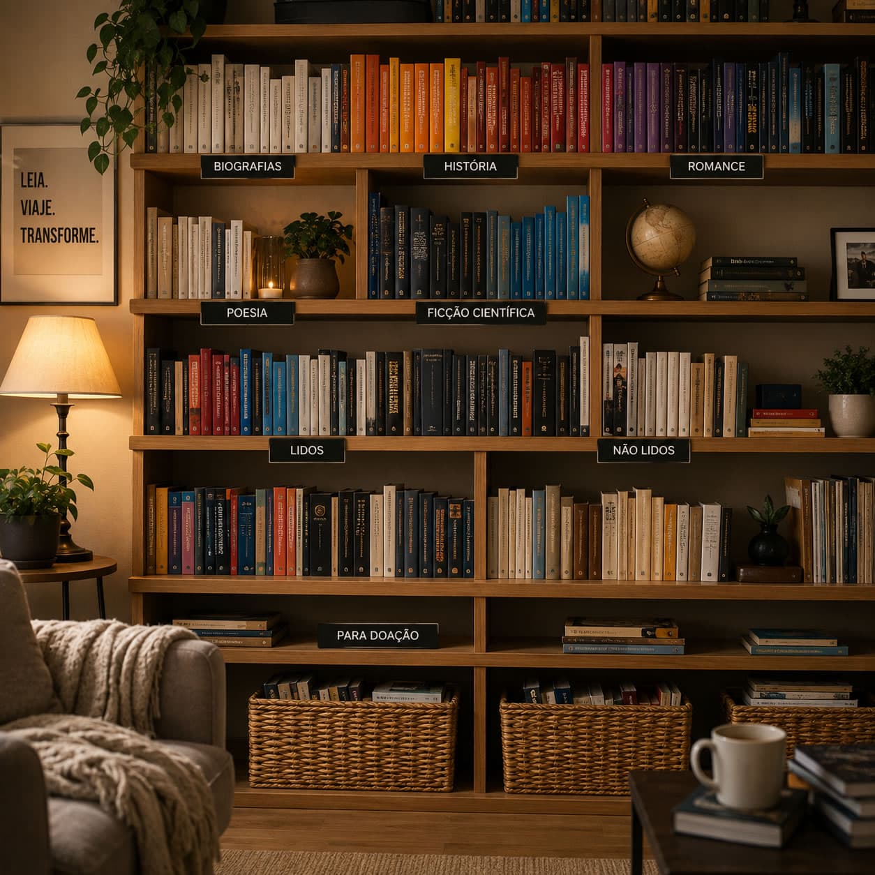 Organizar livros não é apenas uma questão estética, mas de acessibilidade