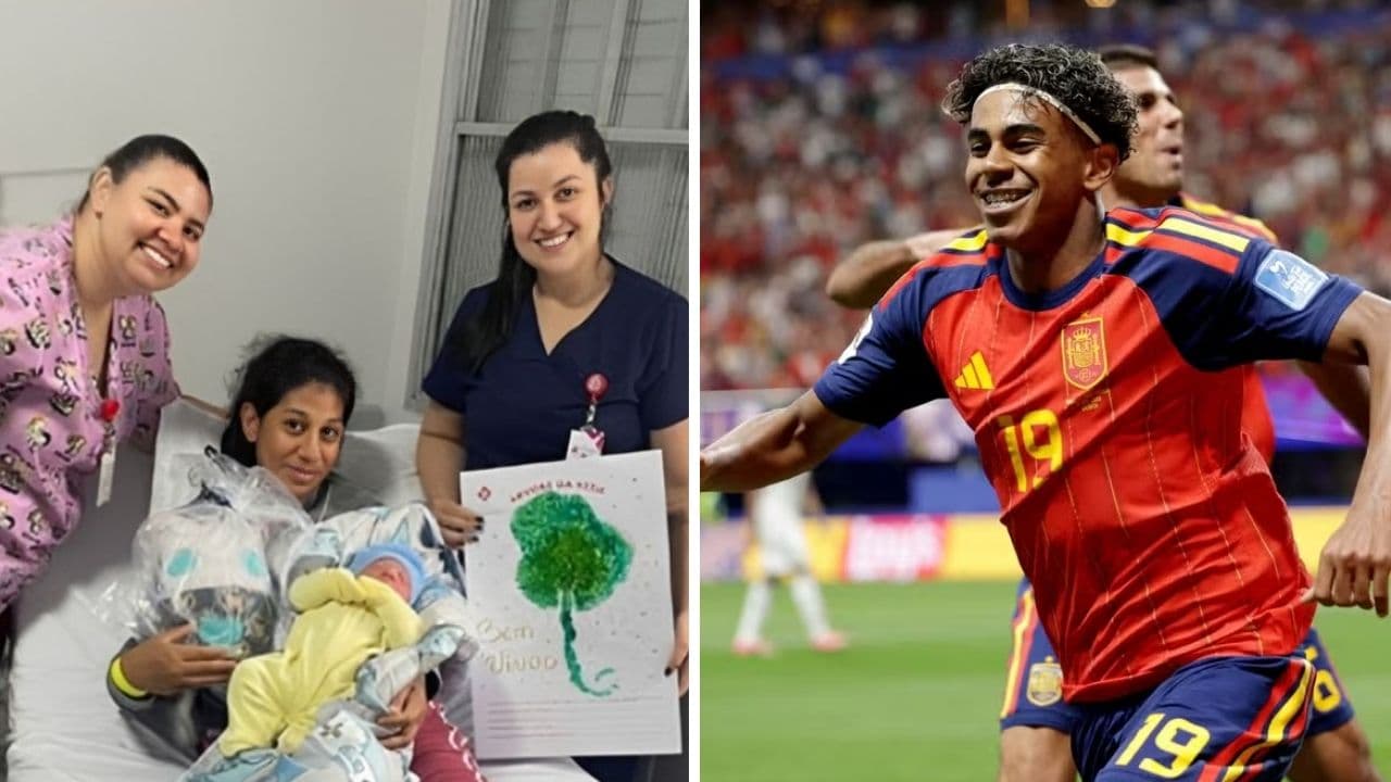 Bebê nascido em parto de emergência recebe nome em homenagem a Lamine Yamal
