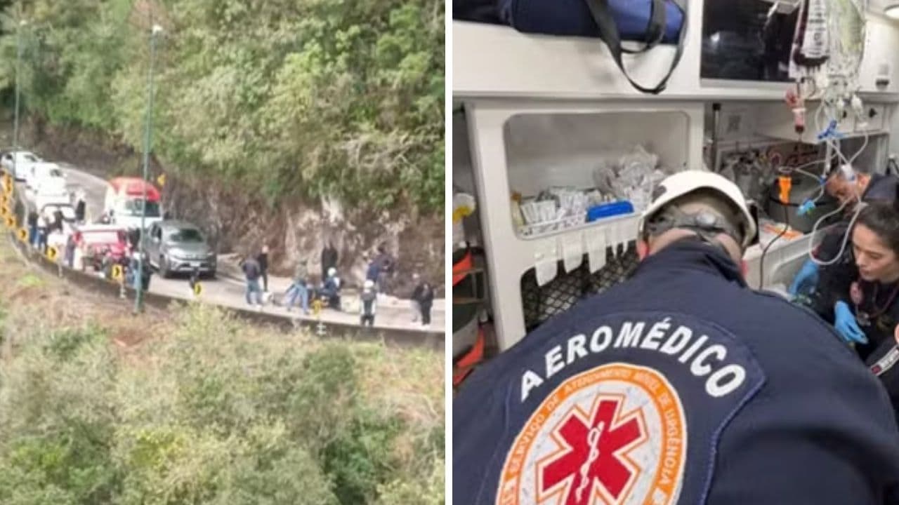 Ciclista fica gravemente ferido após bater de frente com caminhão na Serra do Rio do Rastro