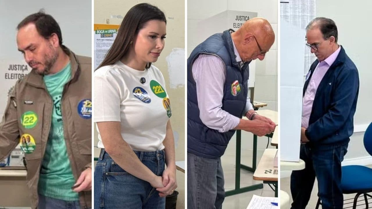 Carlos Bolsonaro, Carol de Toni, Amin e Décio Lima votam neste domingo (4)