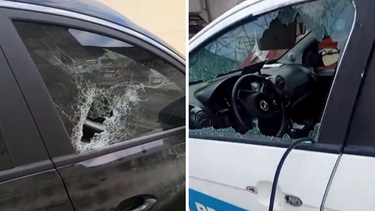 ▶️ Homem invade garagem de prefeitura e vandaliza carros oficiais