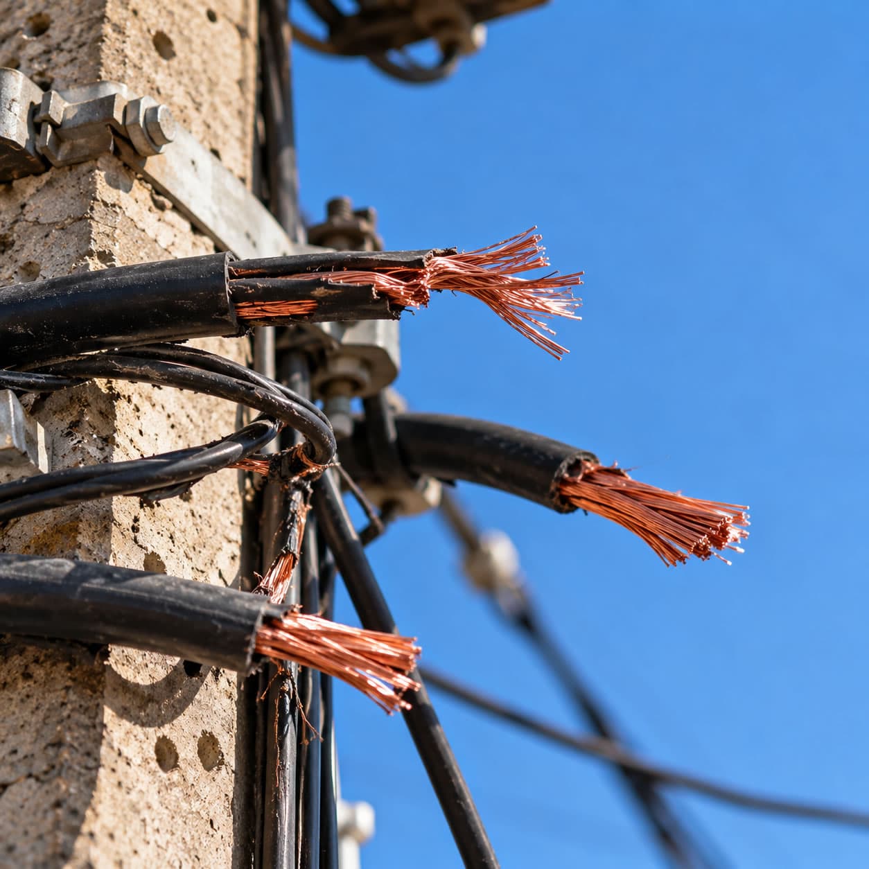 Furto de 280 metros de cabos de cobre deixa região sem energia elétrica