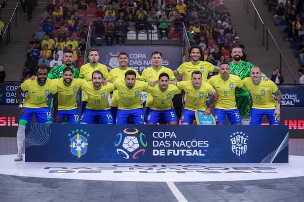 Brasil goleia Afeganistão e conquista tricampeonato da Copa das Nações de Futsal