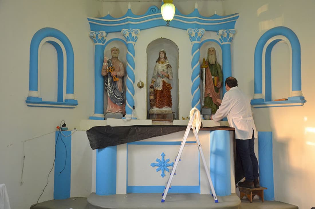 Imagens sacras com quase 135 anos são restauradas em Braço do Norte
