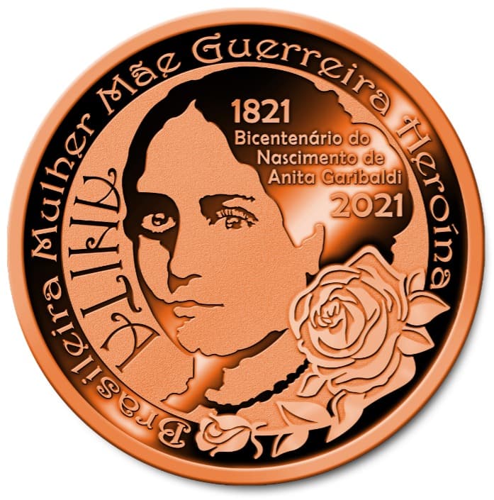 Medalhas comemorativas ao bicentenário de Anita Garibaldi serão lançadas na próxima semana