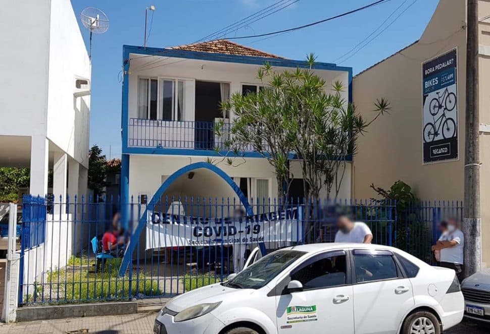 Testes de Covid-19 voltam a ser realizados no centro de triagem de Laguna
