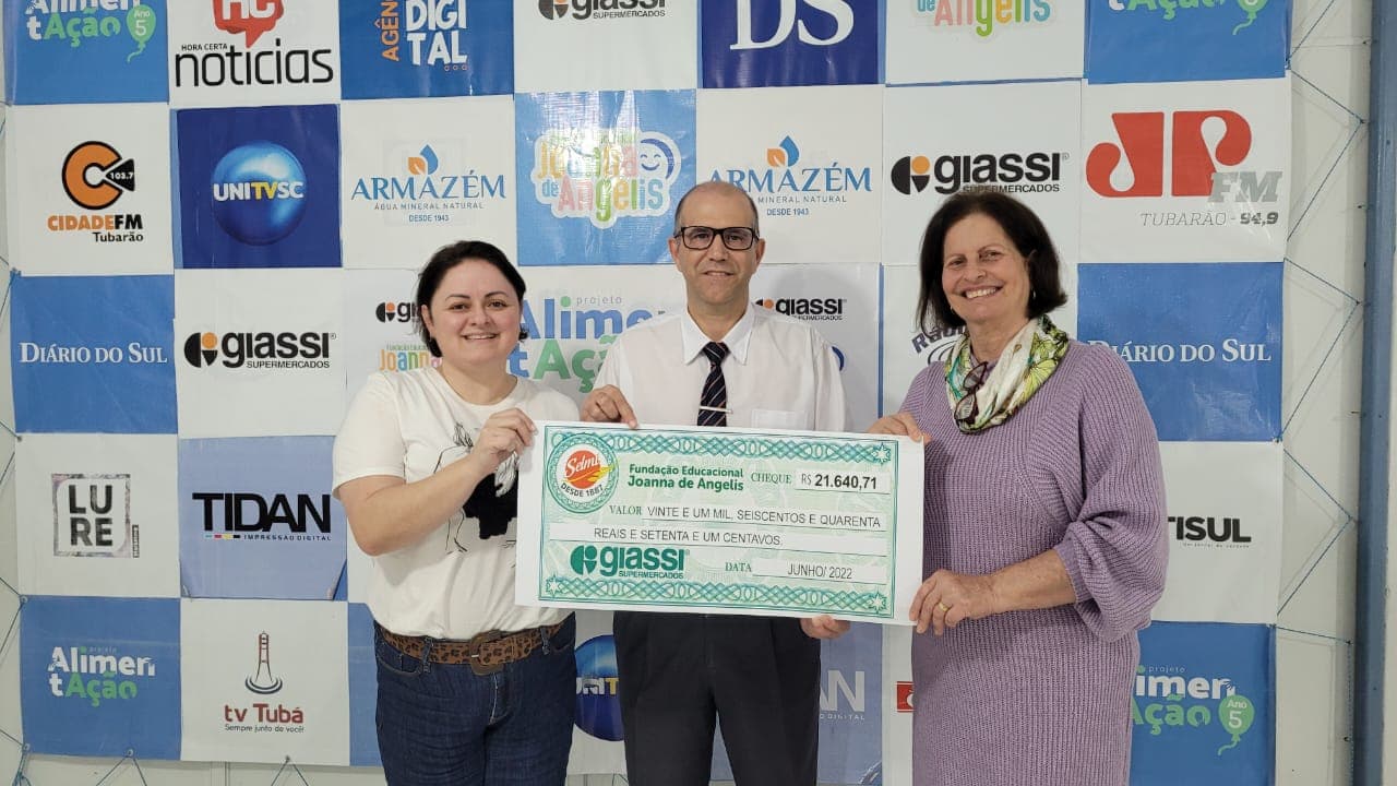 Projeto AlimentAção, da Fundação Joanna de Angelis, arrecada R$ 21 mil em junho