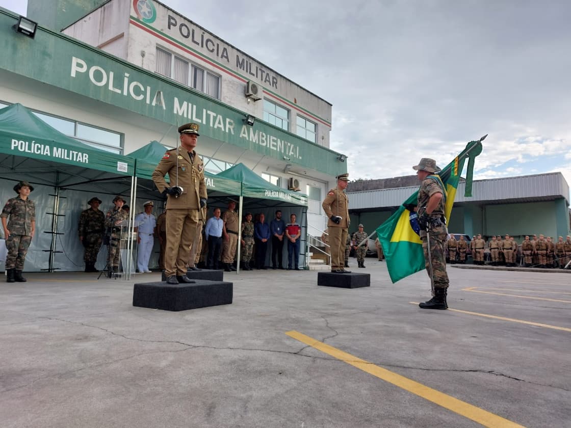 Major Gilson Klein assume comando da Polícia Militar Ambiental de Laguna