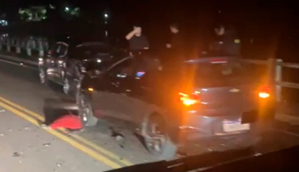 Acidente e longas filas marcam primeiro dia de bloqueio da ponte Anita Garibaldi