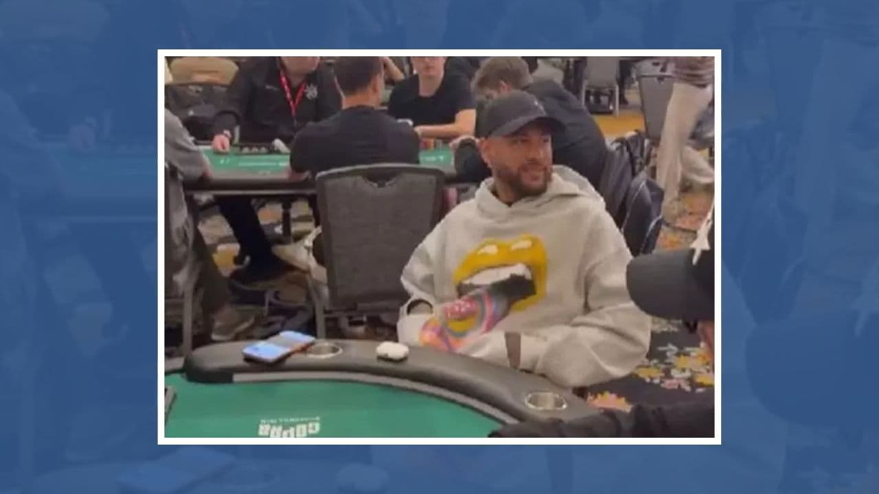 Neymar troca luto da Seleção por torneio de pôquer